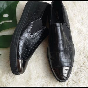 Geox Slip On Black Shoes